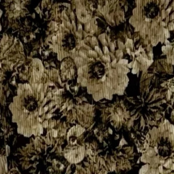 Madewell Lightweight Corduroy Brown & Cream Floral Jean Pants NWOT - Picture 7 of 12